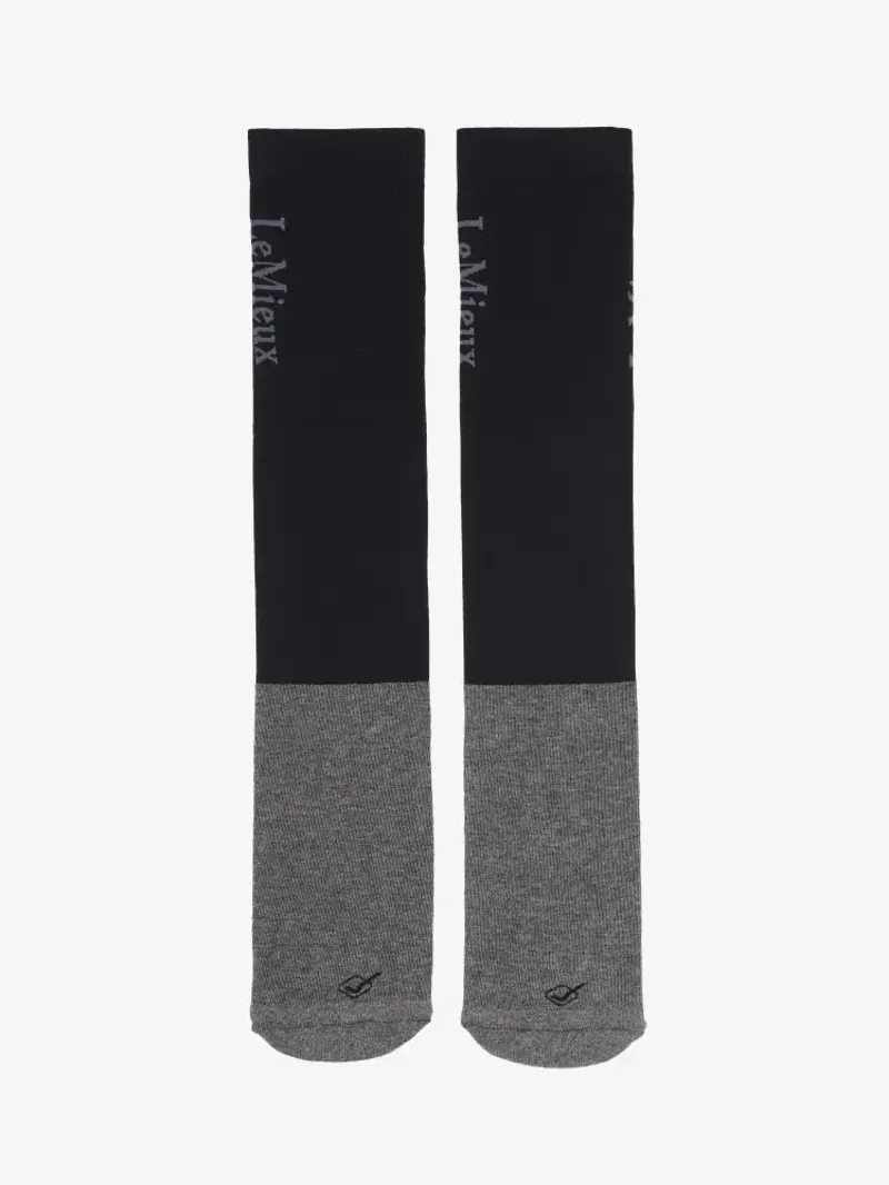 LeMieux Competition Sock Black Medium 2 pack-1
