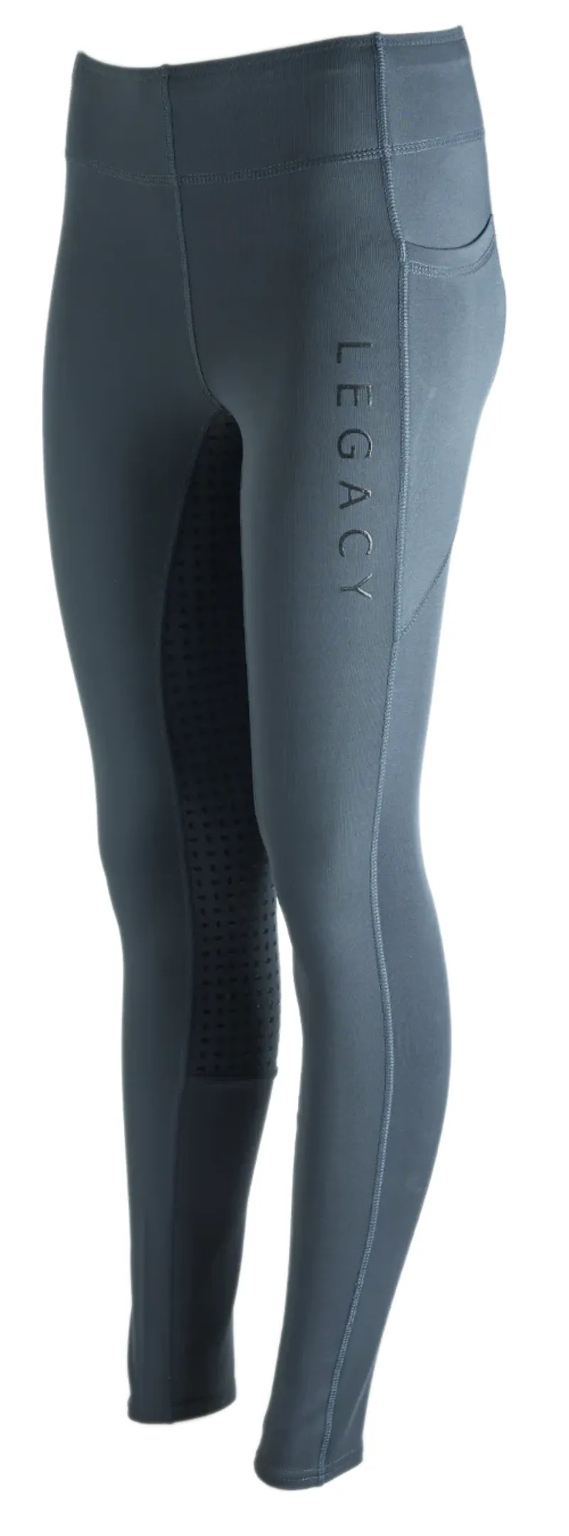 Ladies Elite Rider Thermal Riding Tights Smokey Blue