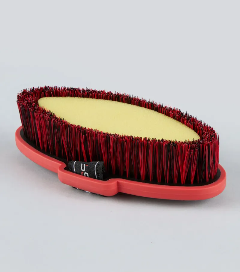 PE Soft Touch Body Wash Brush Black and Red