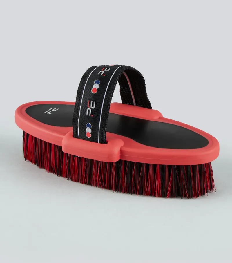 PE Soft Touch Body Wash Brush Black and Red-1