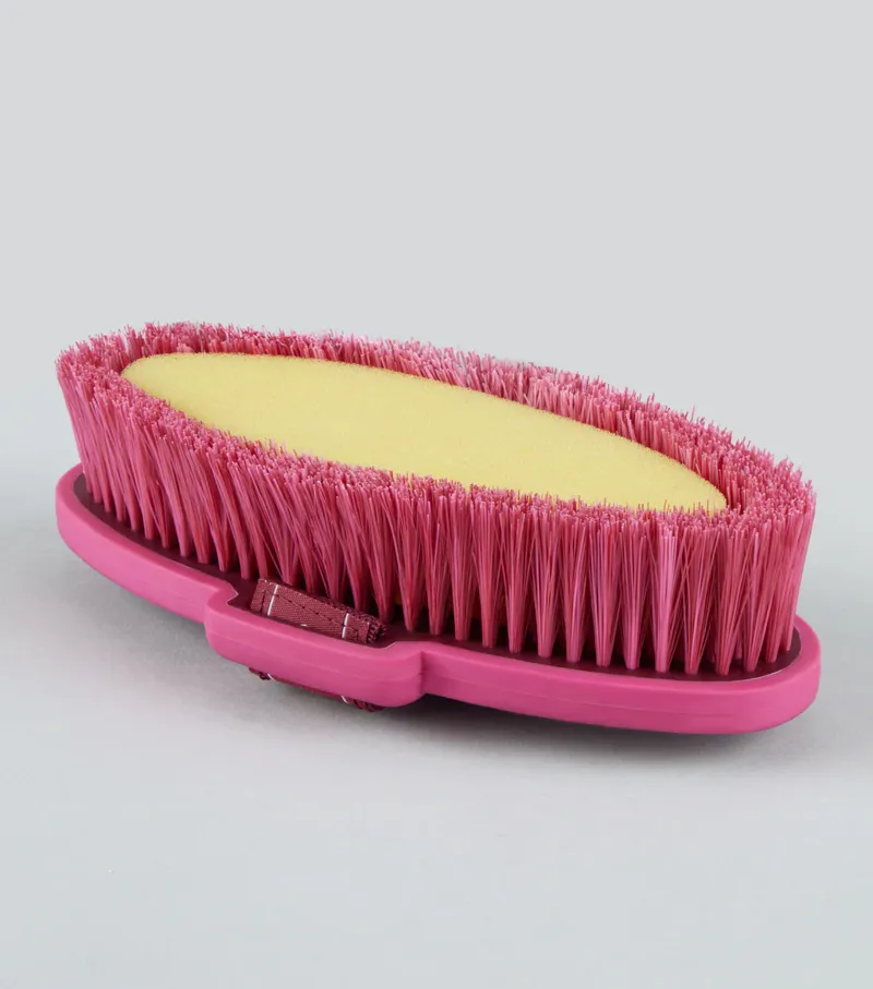 PE Soft Touch Body Wash Brush Wine and Fuchsia