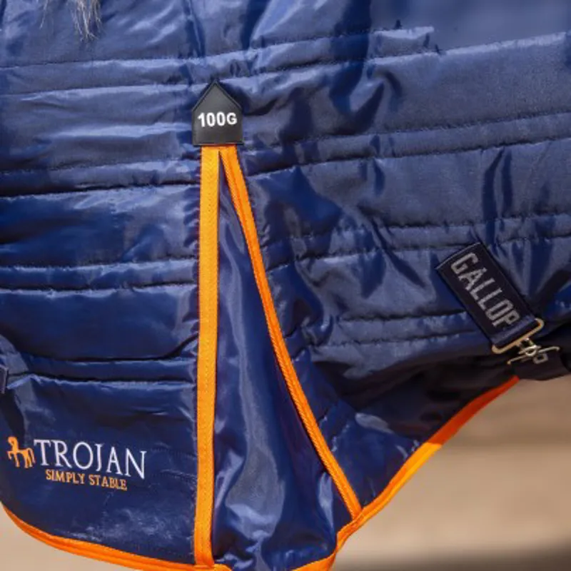 Trojan 100g Stable Rug Navy/Orange-1