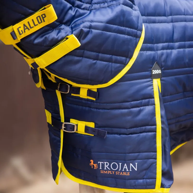 TROJAN 200g Combo Stable Rug Navy Yellow-2