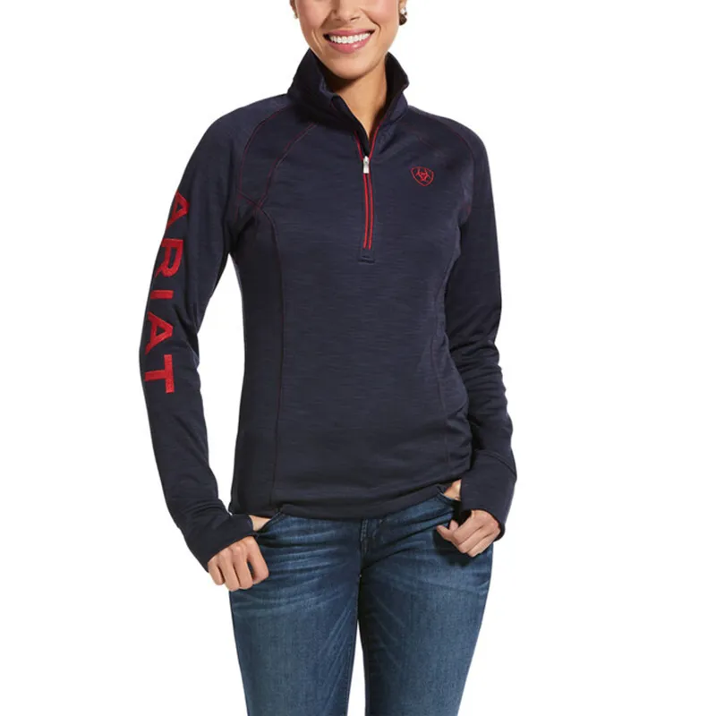 Ariat Women's Tek Team 1/2 Zip Sweatshirt - Navy Heather