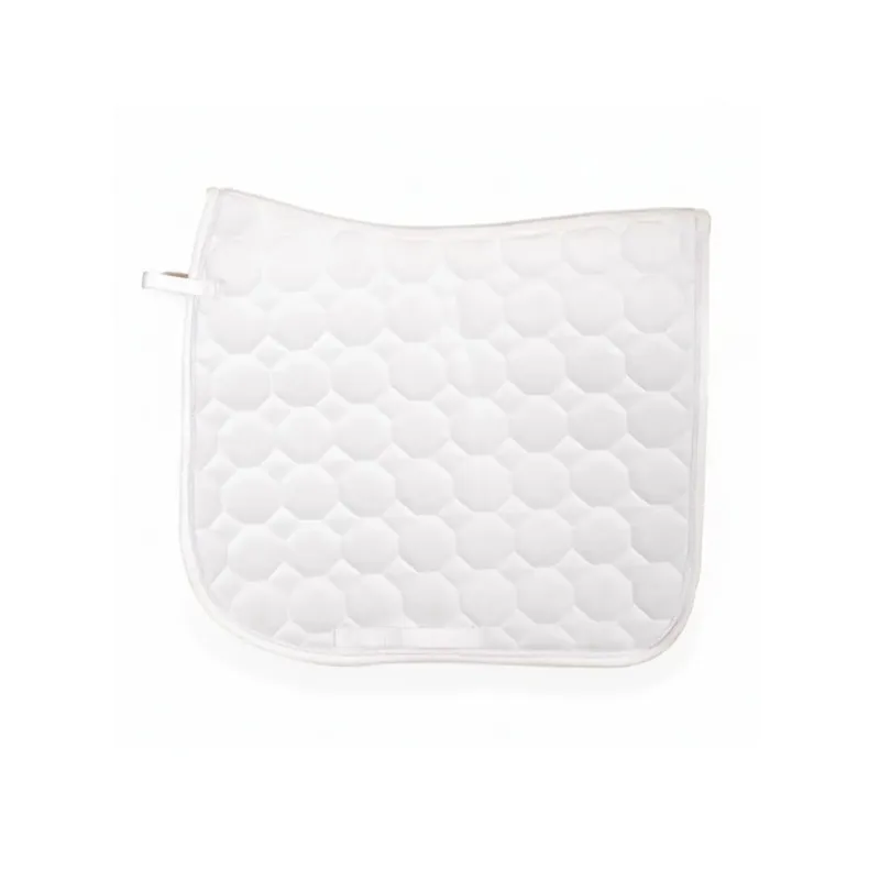 Cameo Suede Saddlecloth Dressage White Lge