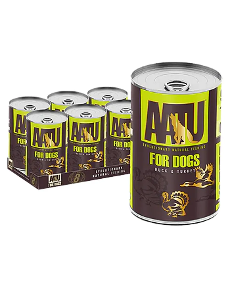 Aatu Duck and Turkey Wet Dog Food 400g Tin
