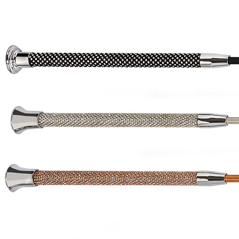 Elico Crystal Dressage Whips - Gold