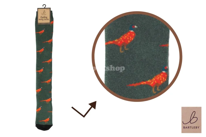 Bartleby Funky Welly Sock Pheasant