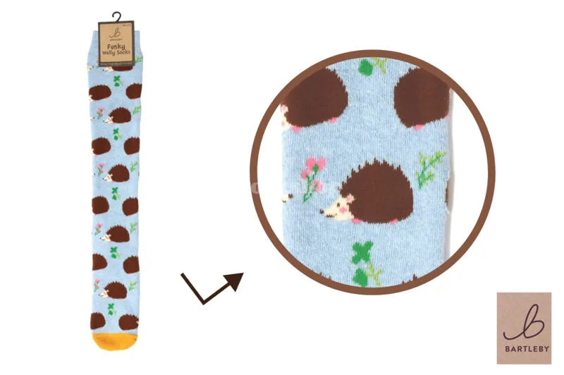 Bartleby Funky Welly Sock Hedgehog