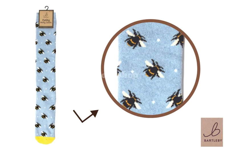 Bartleby Funky Welly Sock Bumble Bees