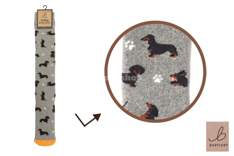 Bartleby Funky Welly Sock Sausage dog