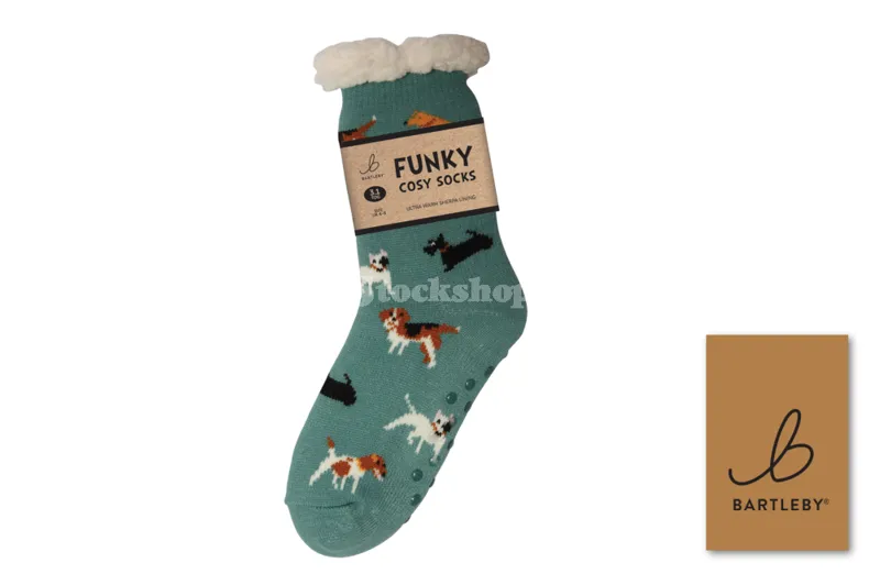 Bartleby Funky Cosy Sock Doggy Divas UK 4-8