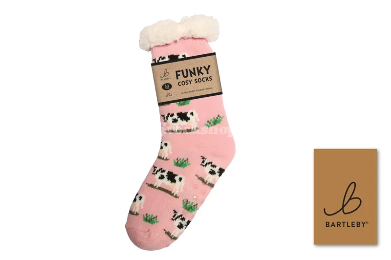 Bartleby Funky Cosy Sock Grazing Cow UK 4-8