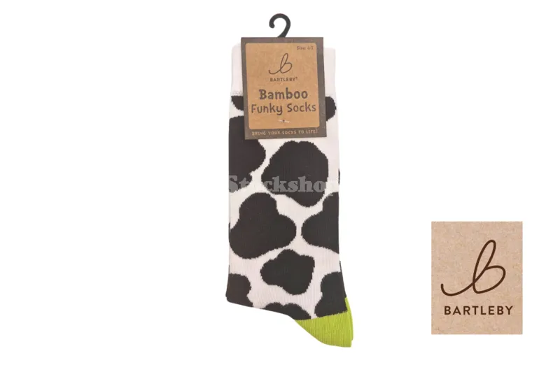 Bartleby Funky Bamboo Sock Cow Patch UK4-7