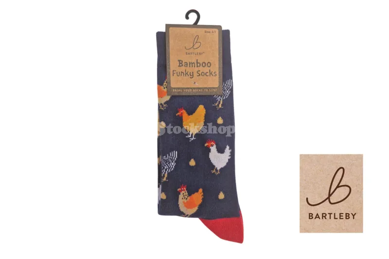 Bartleby Funky Bamboo Sock Chicken UK 4-7