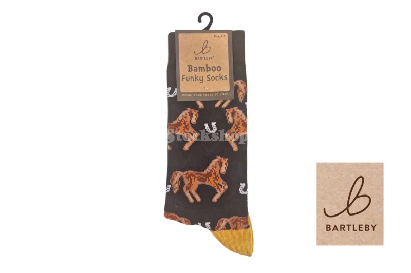 Bartleby Funky Bamboo Sock Country Horse UK4-7