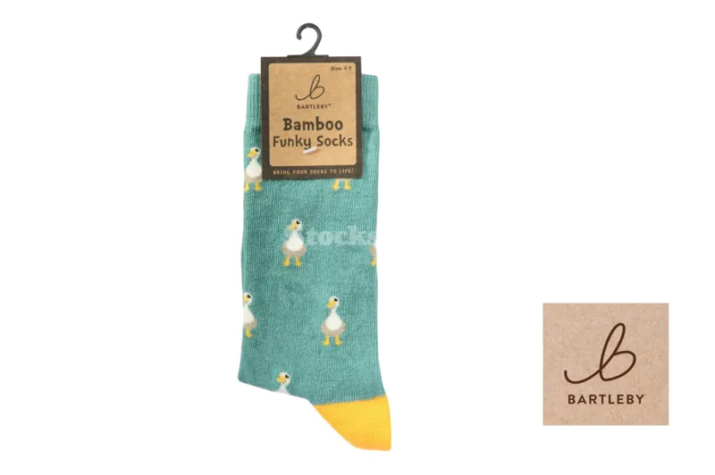 Bartleby Funky Bamboo Sock White Duck