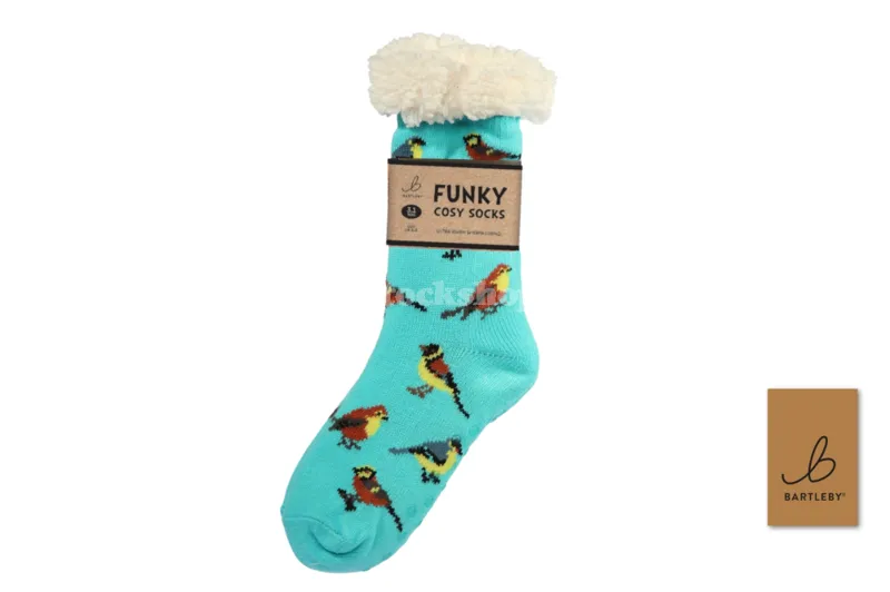 Bartleby Funky Cosy Sock Garden Birds UK 4-8