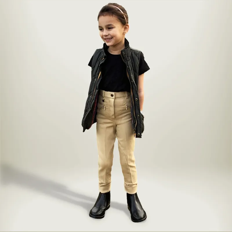 Gallop Childrens Classic Plain Jodhpurs Pink