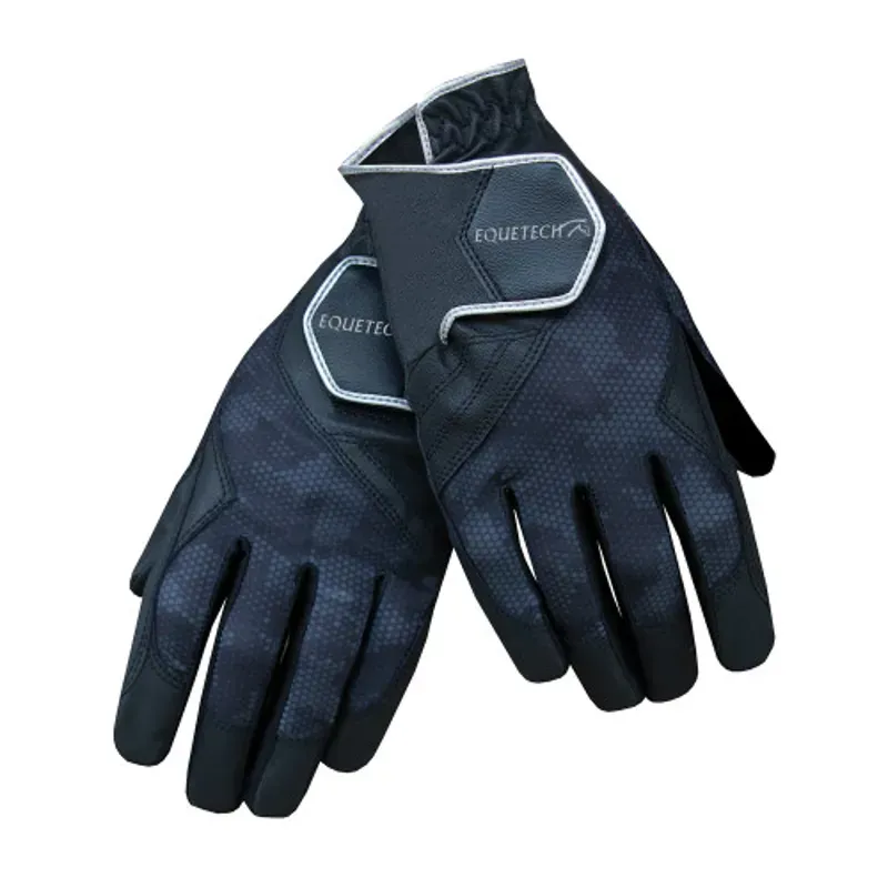 Equetech Stellar Supa-Grip Riding Gloves in Black
