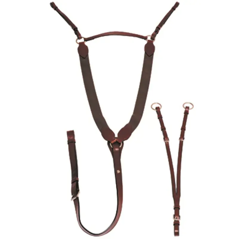 Mark Todd V-Check Breastplate Brown